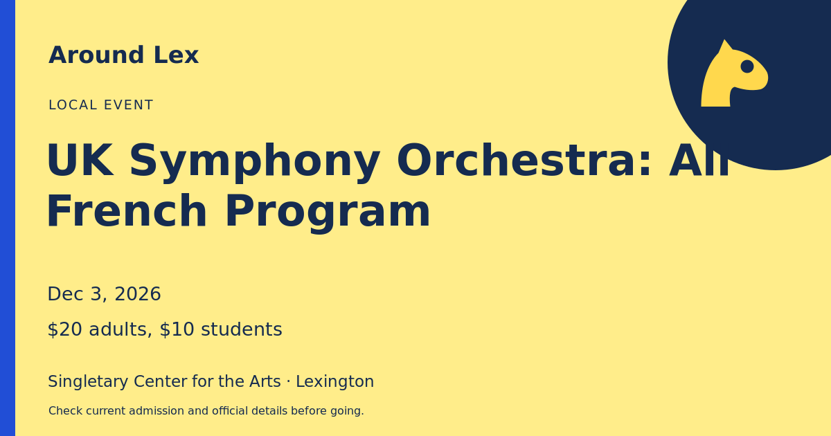 Around Lex share card for UK Symphony Orchestra: All French Program