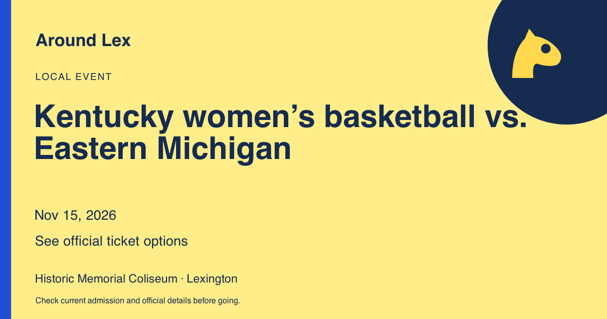 Around Lex share card for Kentucky women’s basketball vs. Eastern Michigan