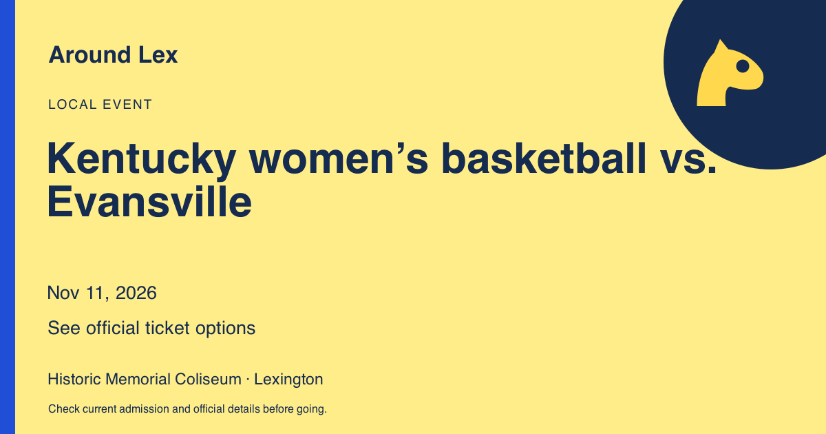 Around Lex share card for Kentucky women’s basketball vs. Evansville