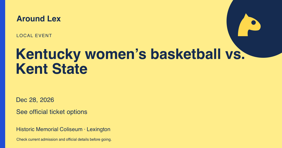 Around Lex share card for Kentucky women’s basketball vs. Kent State