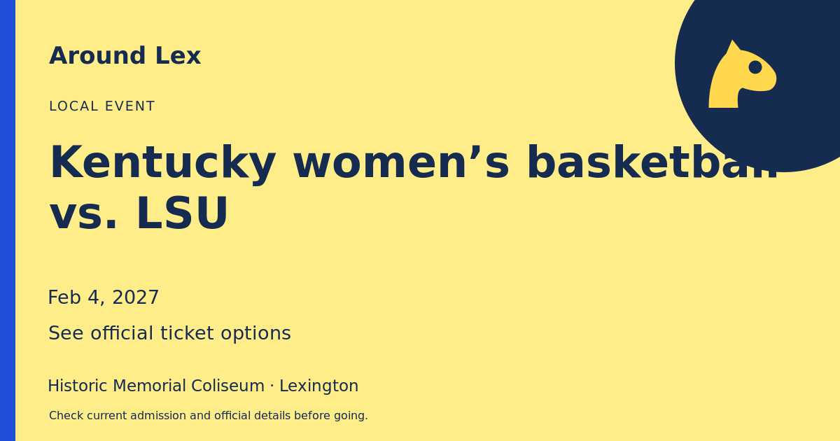 Around Lex share card for Kentucky women’s basketball vs. LSU