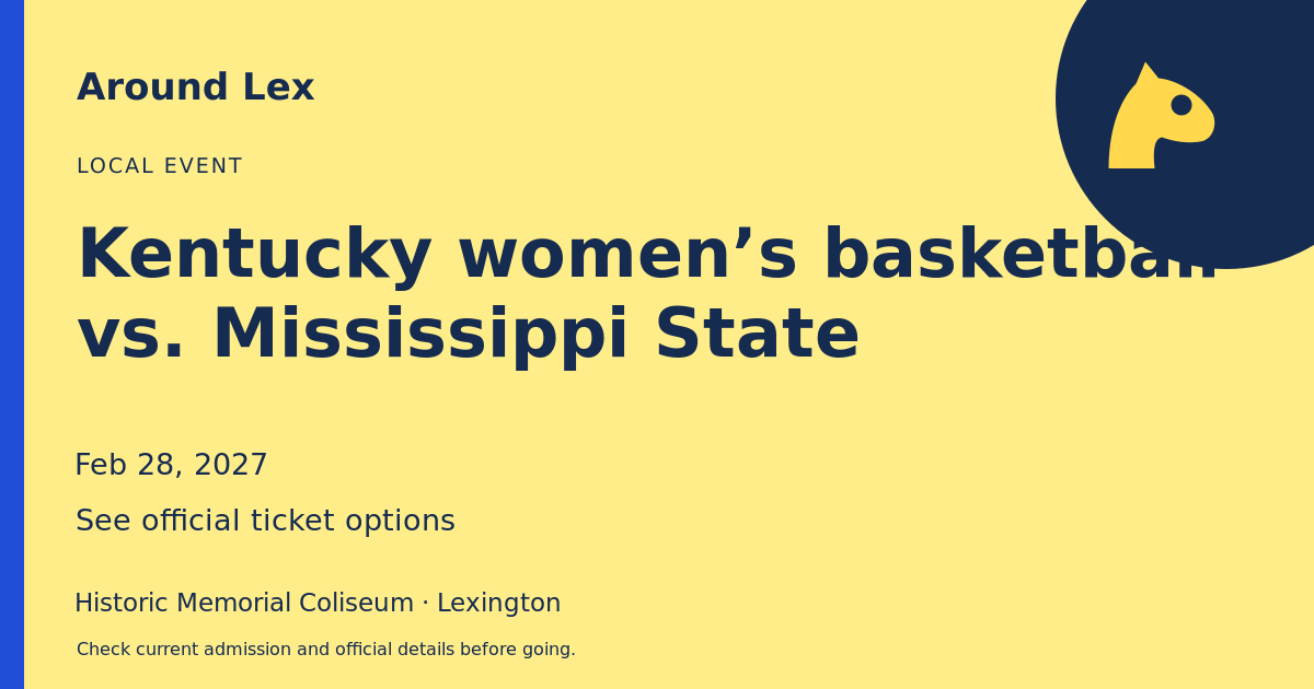 Around Lex share card for Kentucky women’s basketball vs. Mississippi State