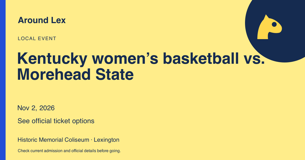 Around Lex share card for Kentucky women’s basketball vs. Morehead State