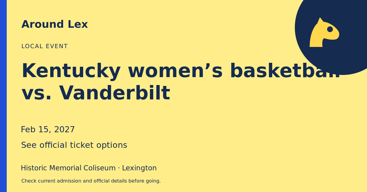 Around Lex share card for Kentucky women’s basketball vs. Vanderbilt