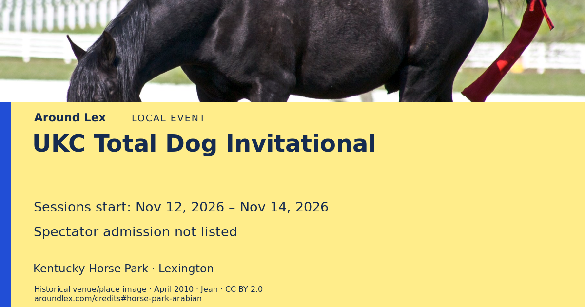 Around Lex share card for UKC Total Dog Invitational