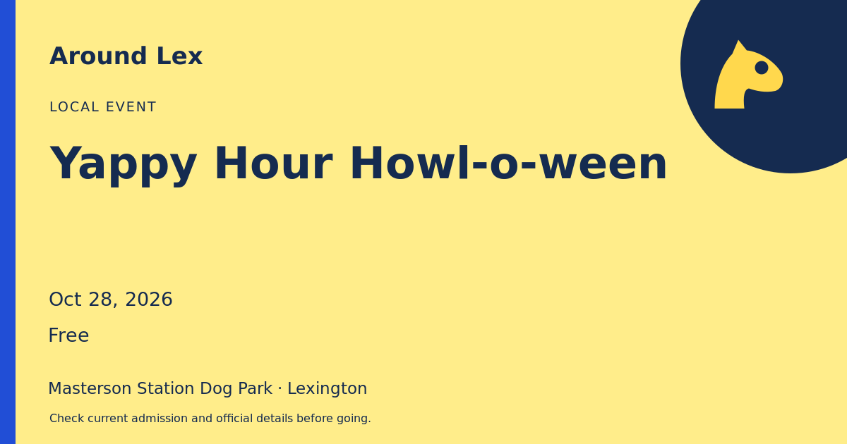 Around Lex share card for Yappy Hour Howl-o-ween