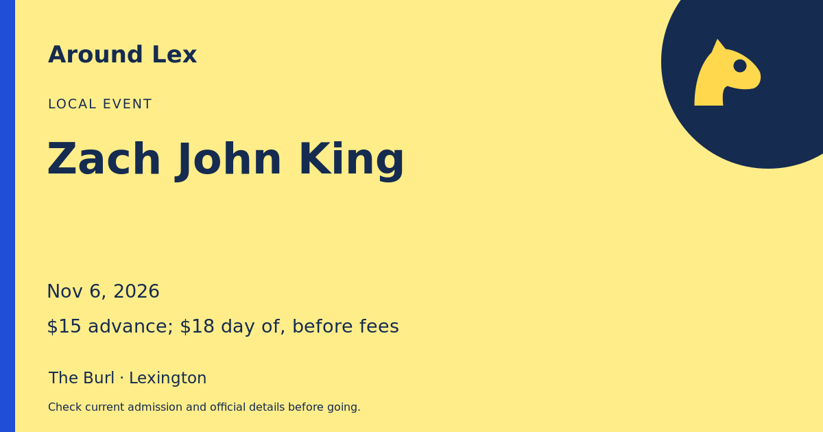 Around Lex share card for Zach John King